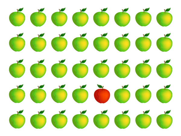 Foto: Illustration Äpfel im Raster